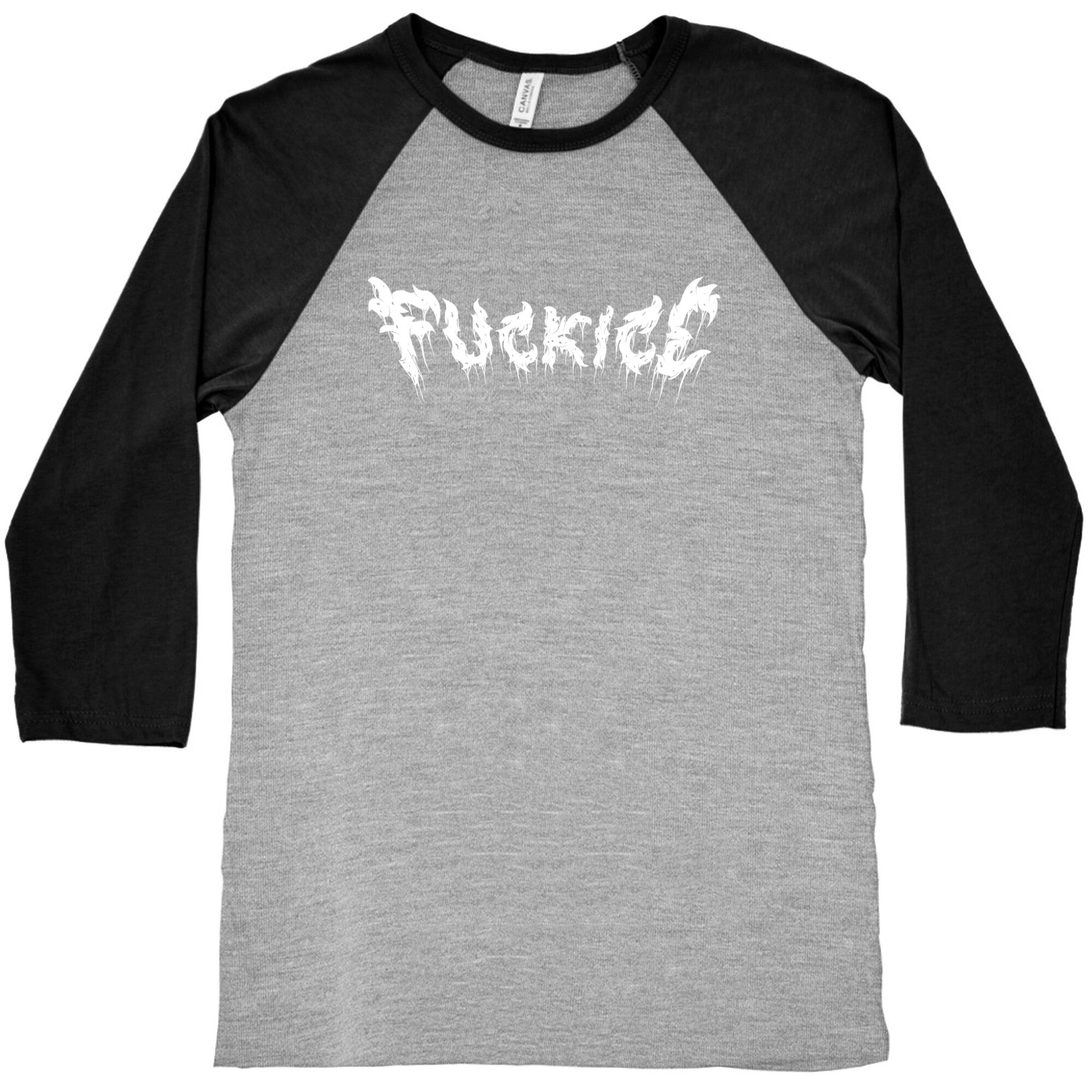 Fuck ICE Metal Logo Baseball Tee
