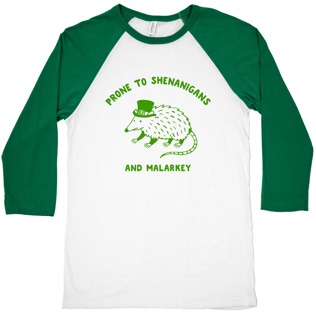 Shenanigans And Malarkey Baseball Tee