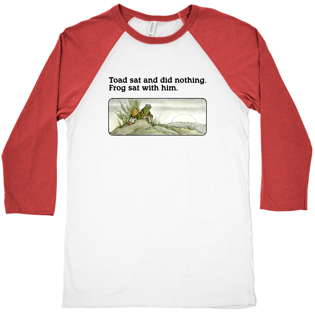 Toad Sat And Did Nothing Baseball Tee
