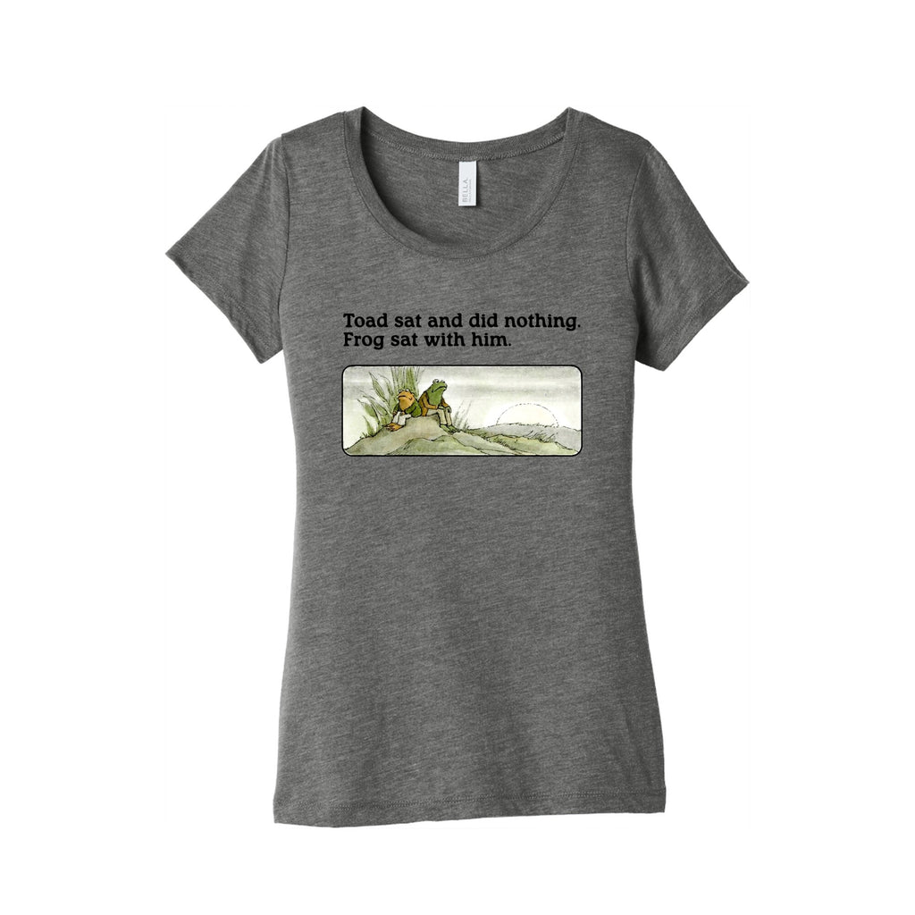 Toad Sat And Did Nothing Womens Triblend Tee