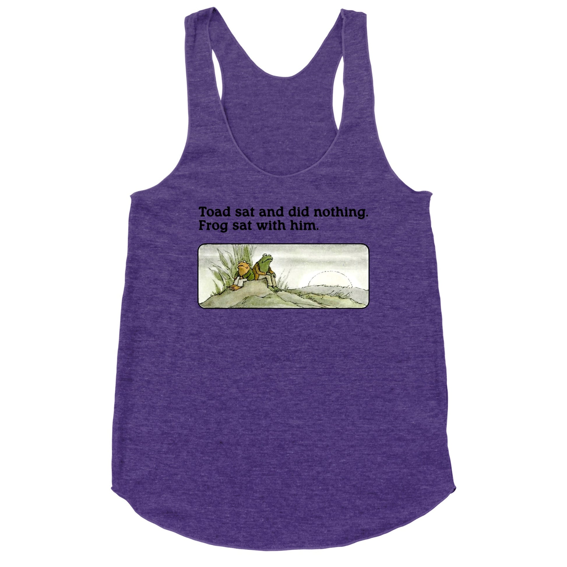 Toad Sat And Did Nothing Racerback Tank