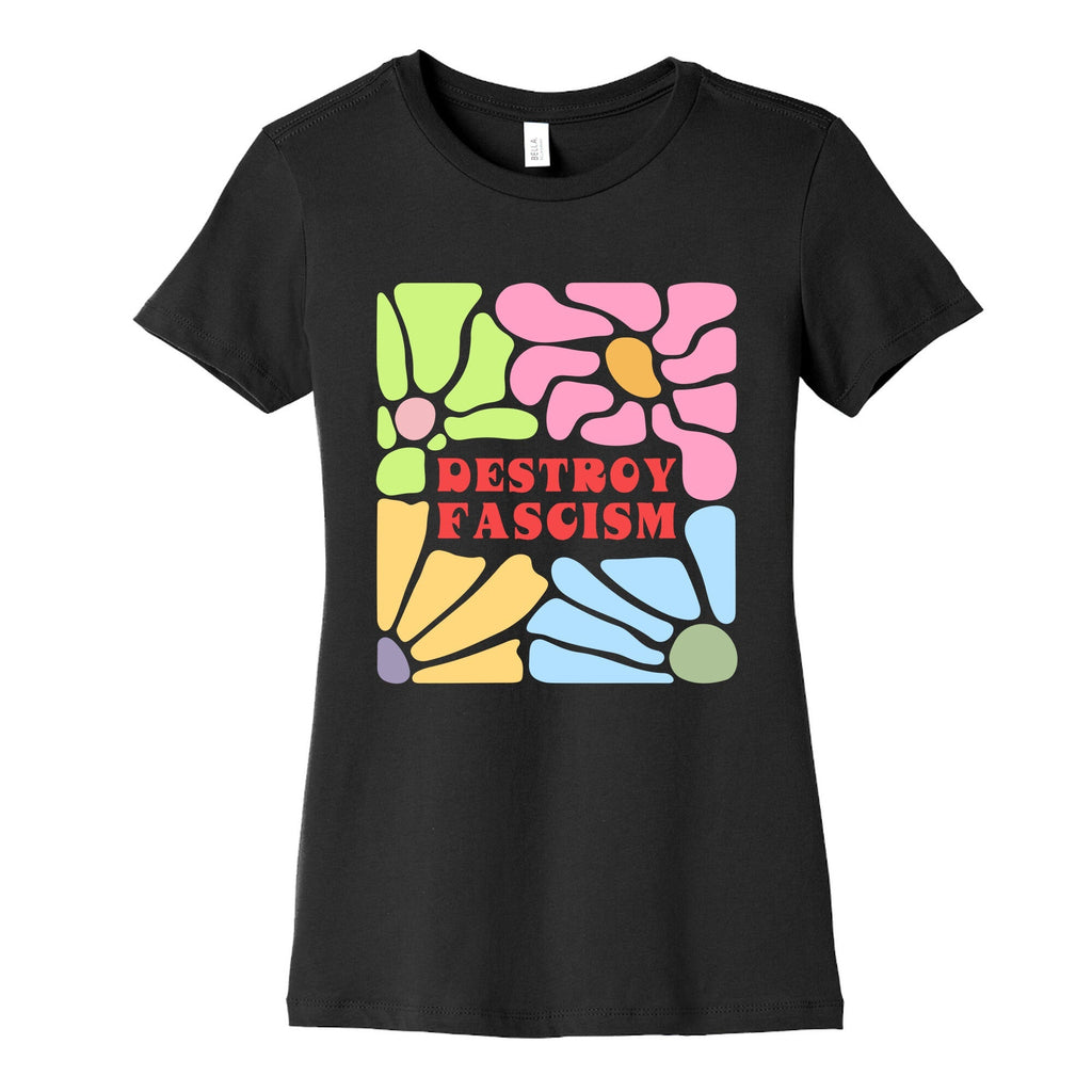 Destroy Fascism Womens Cotton Tee