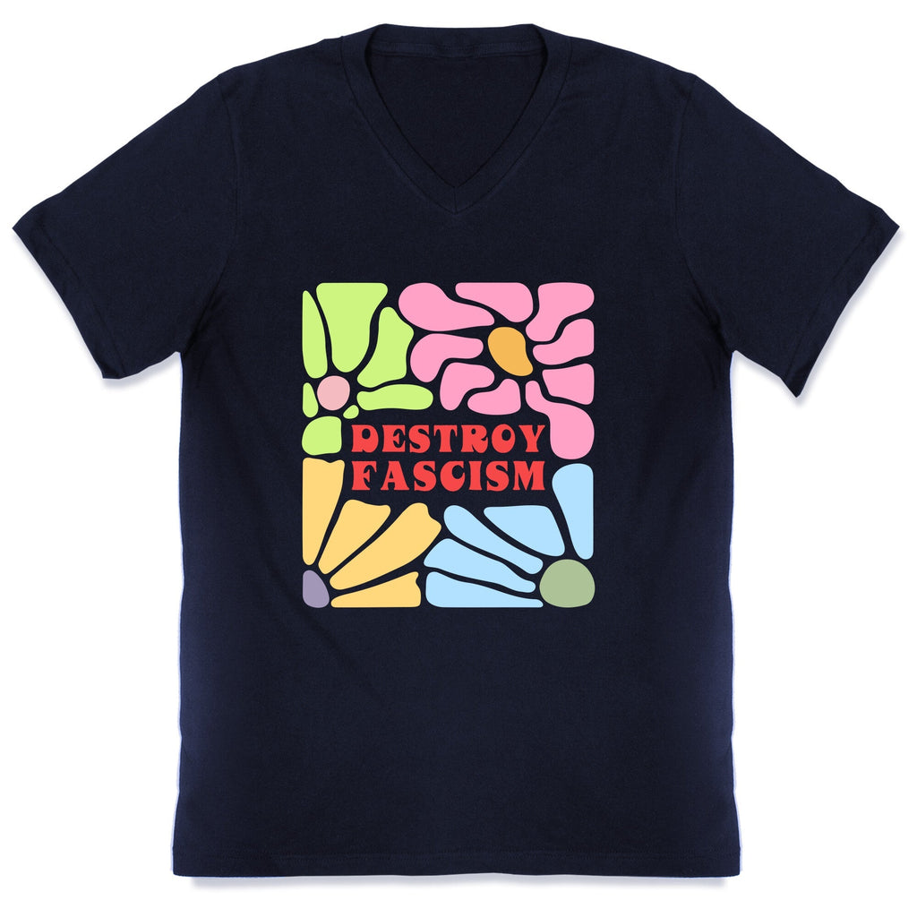 Destroy Fascism V-Neck