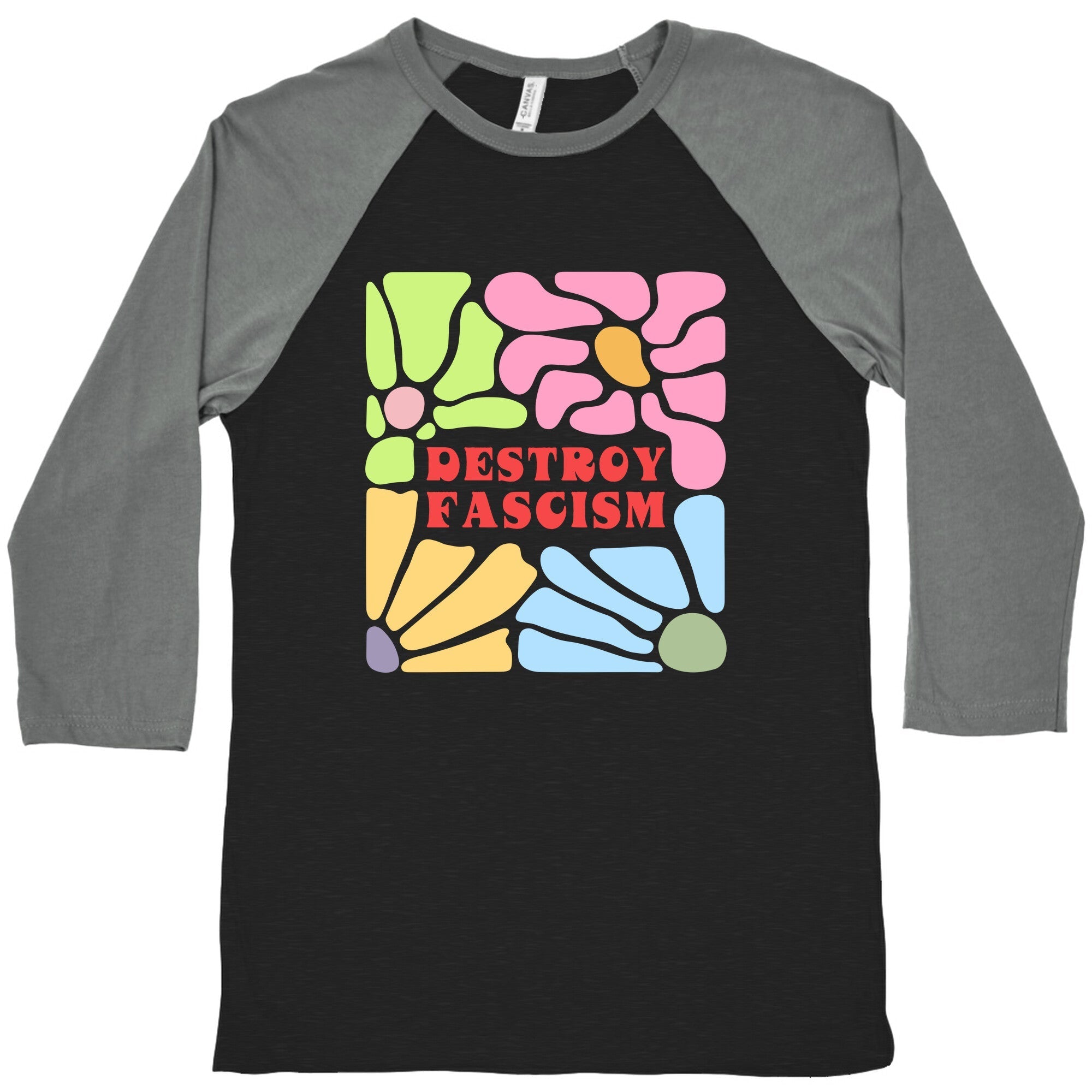 Destroy Fascism Baseball Tee