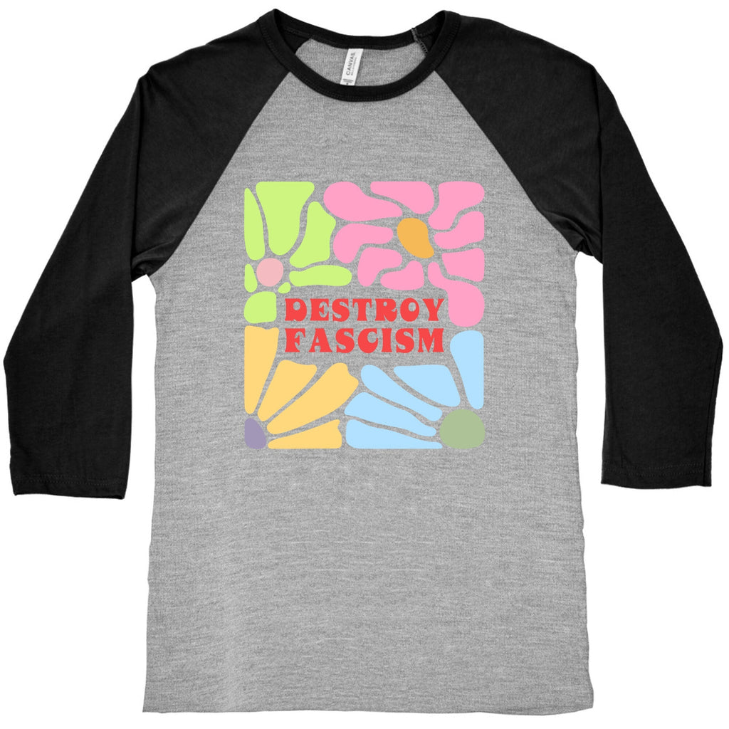 Destroy Fascism Baseball Tee