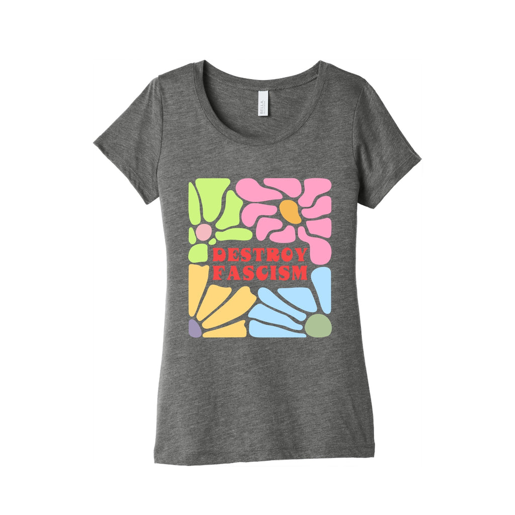 Destroy Fascism Womens Triblend Tee