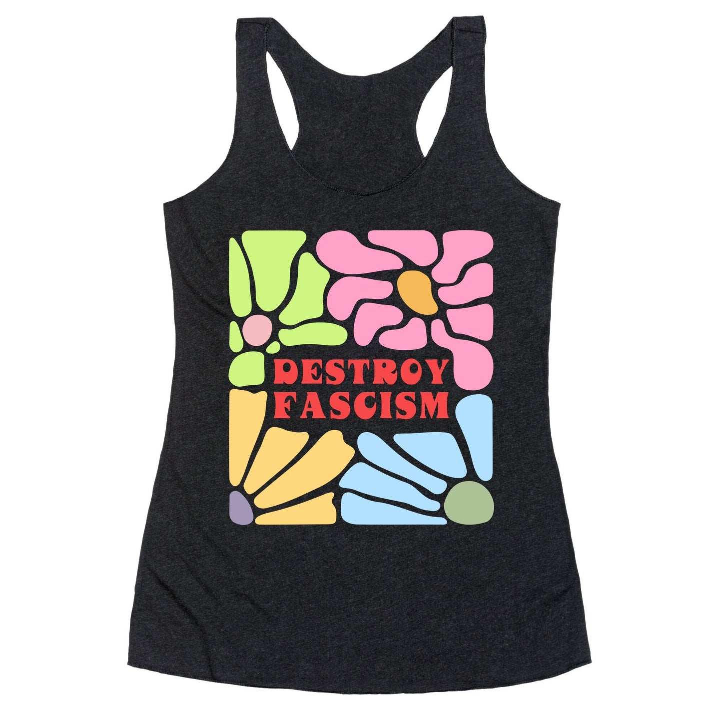 Destroy Fascism Racerback Tank