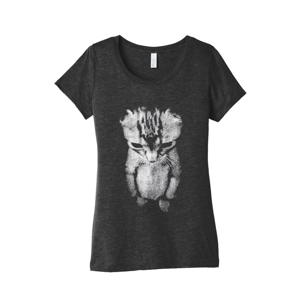 Sad Little Cat Womens Triblend Tee