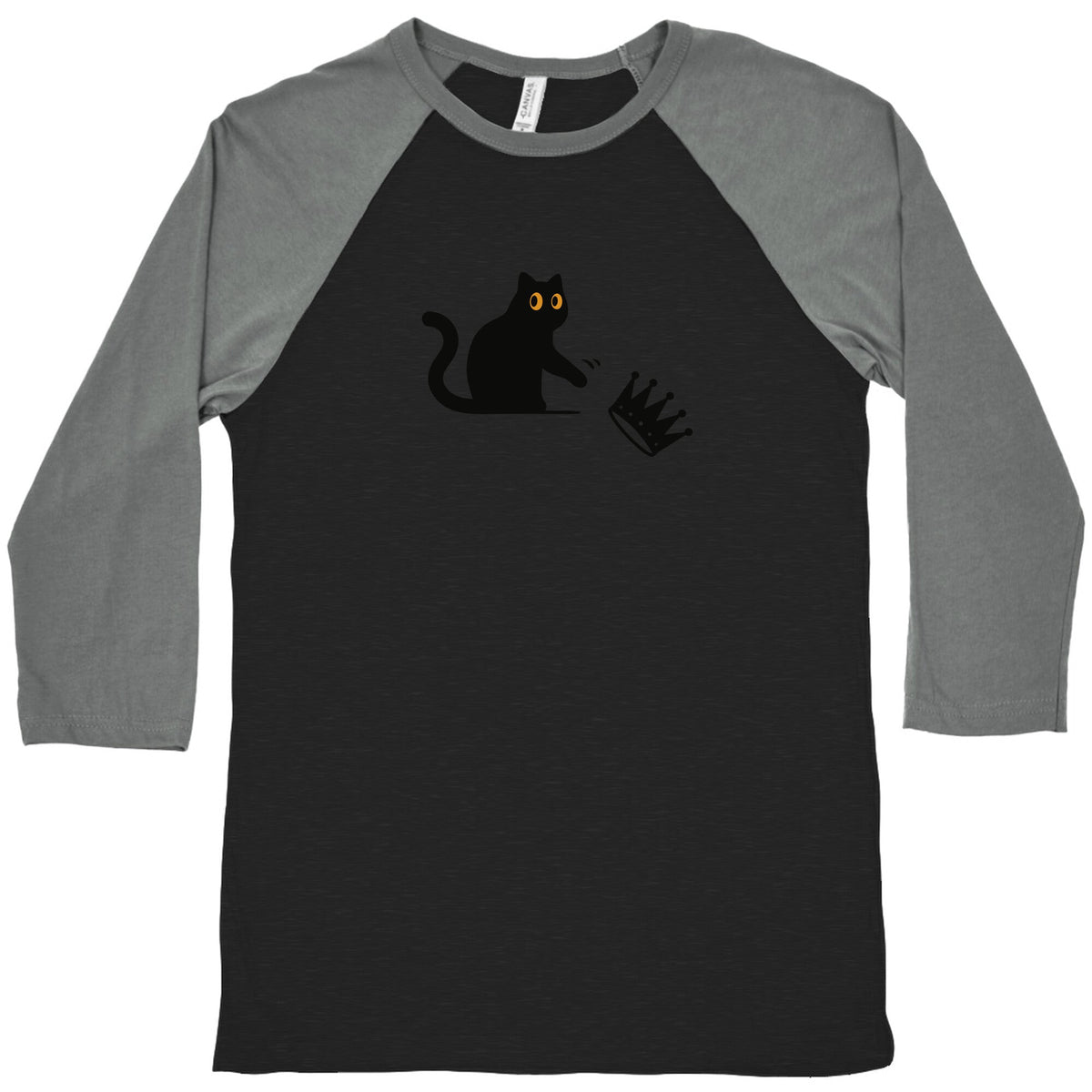 No Kings Cat Baseball Tee
