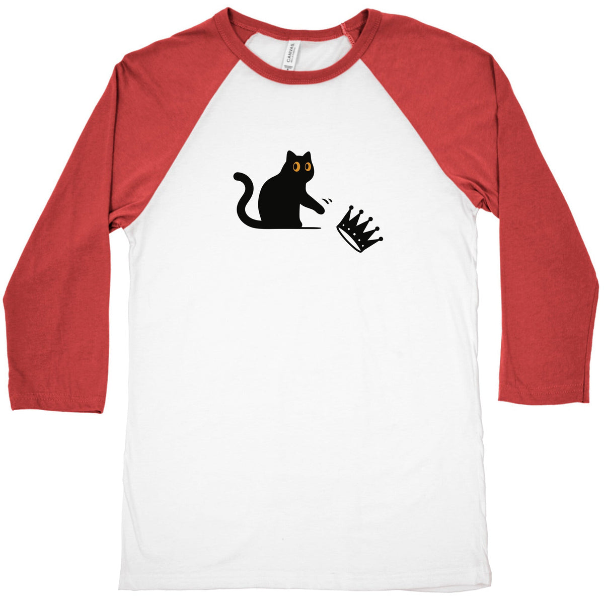No Kings Cat Baseball Tee