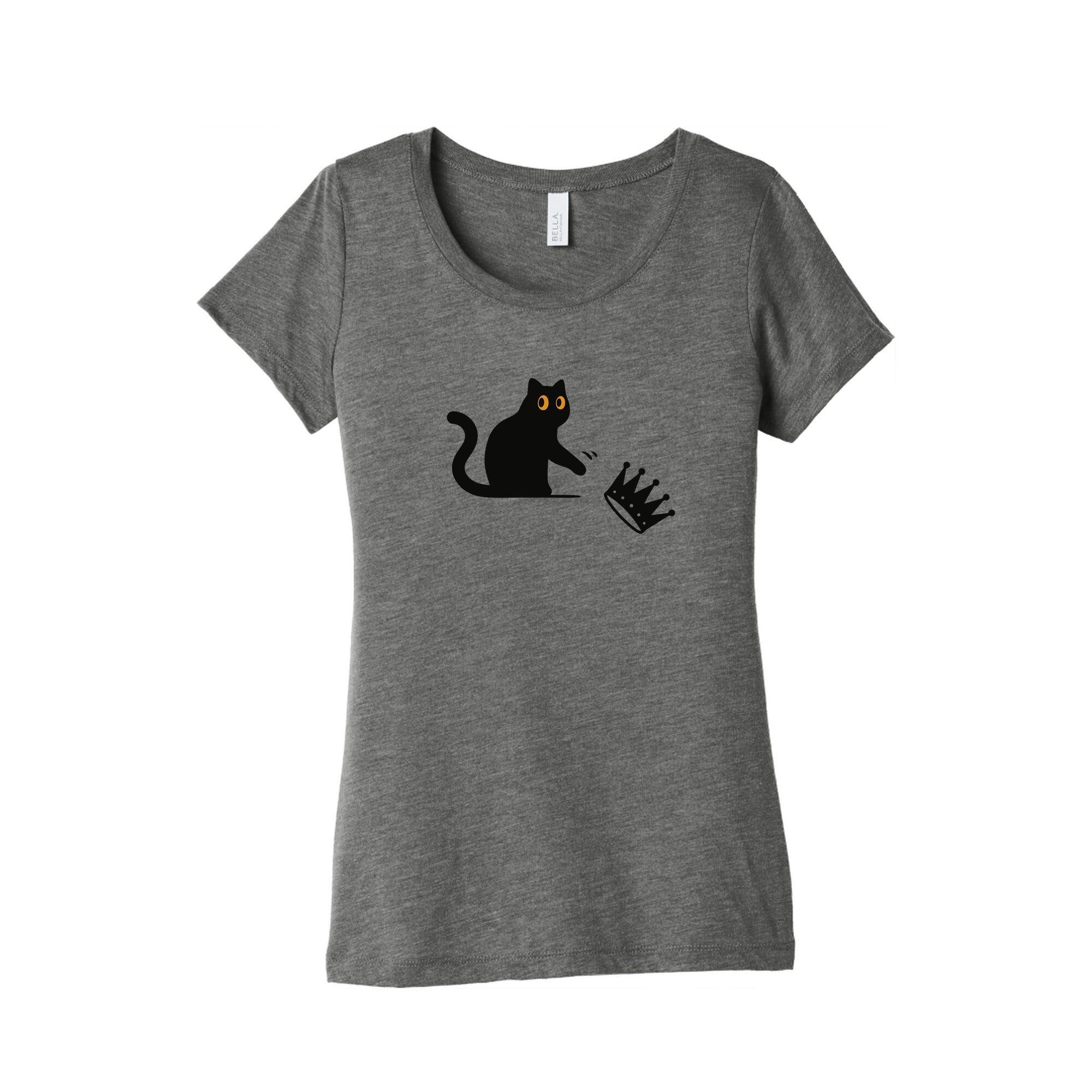 No Kings Cat Womens Triblend Tee