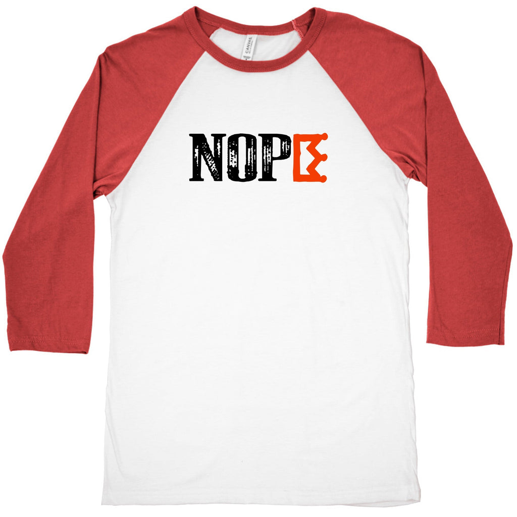 No Kings NOPE Baseball Tee