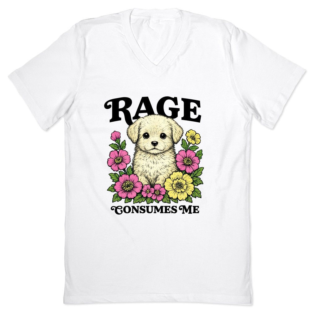 Rage Consumes Me Puppy V-Neck
