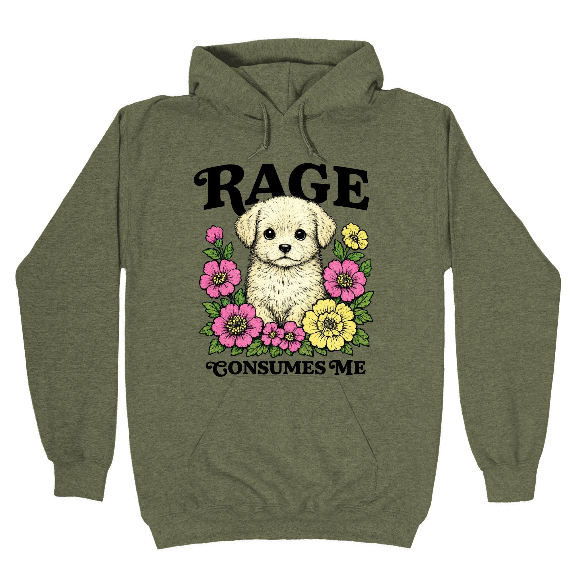 Rage Consumes Me Puppy Hoodie