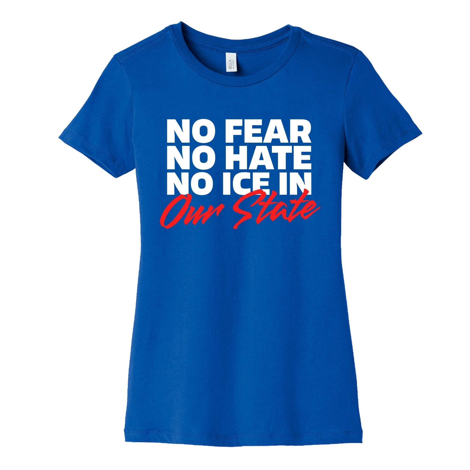 No ICE In Our State Womens Cotton Tee