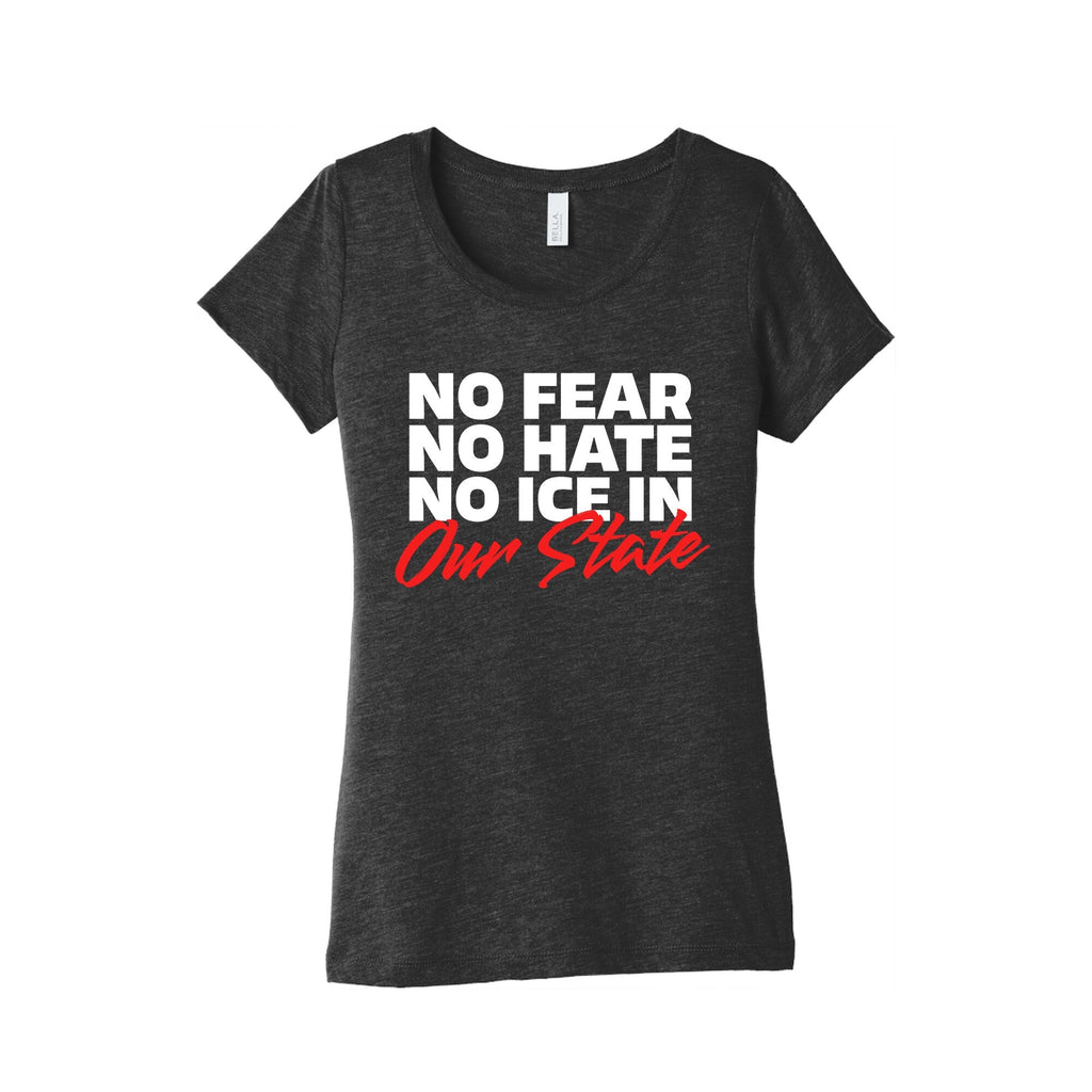 No ICE In Our State Womens Triblend Tee