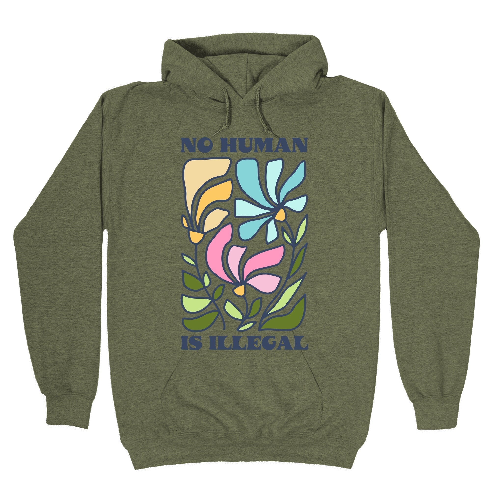 No Human Is Illegal Flowers Hoodie