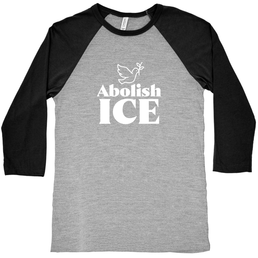 Abolish ICE Dove Baseball Tee