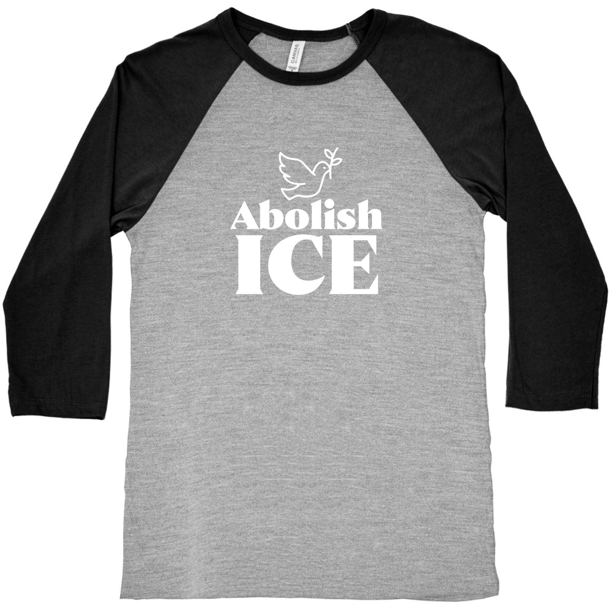 Abolish ICE Dove Baseball Tee