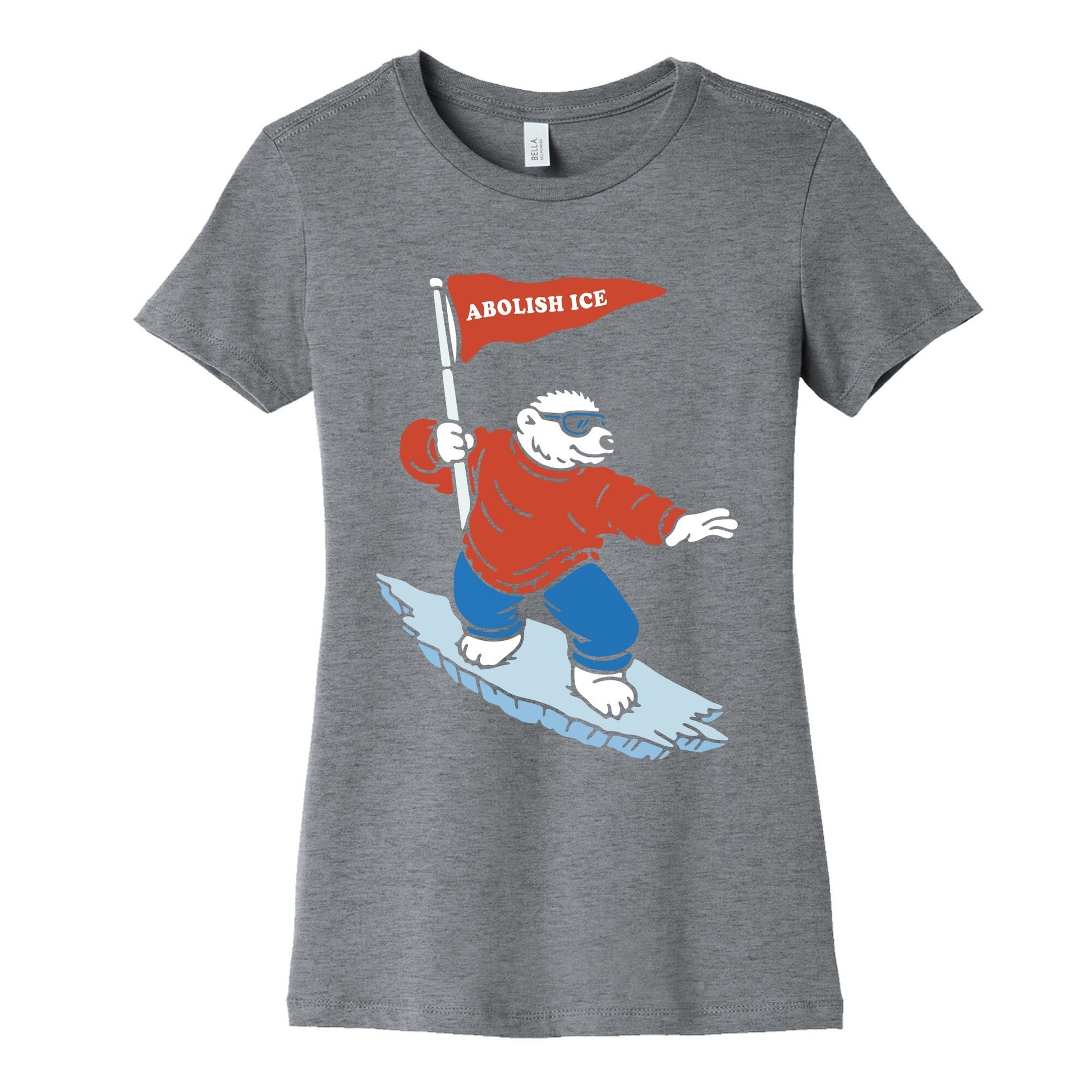 Abolish ICE Bear Womens Cotton Tee
