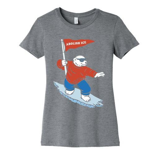 Abolish ICE Bear Womens Cotton Tee