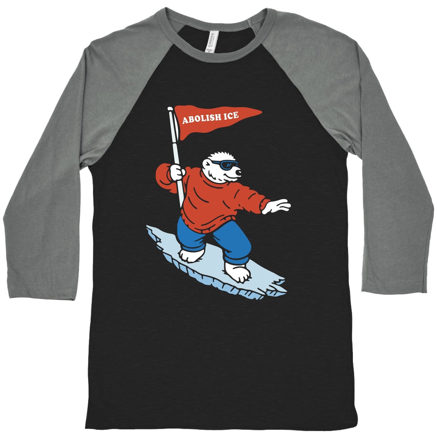 Abolish ICE Bear Baseball Tee