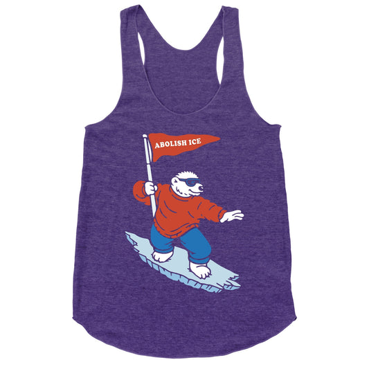 Abolish ICE Bear Racerback Tank
