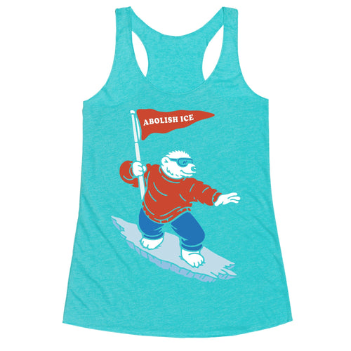 Abolish ICE Bear Racerback Tank