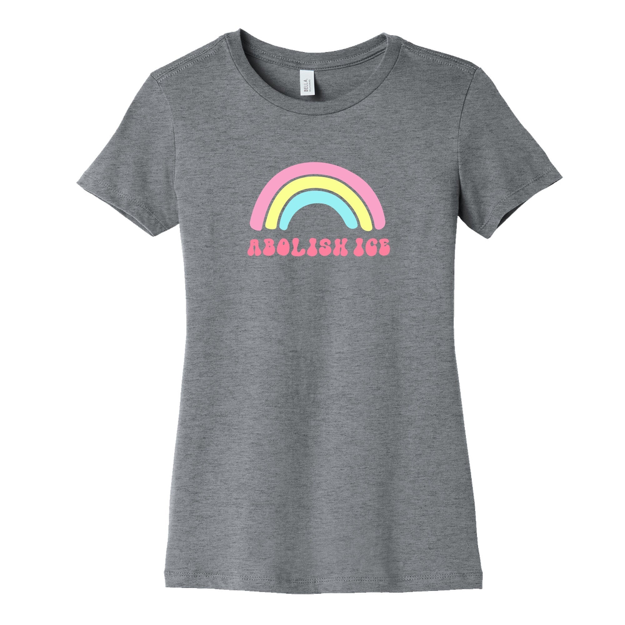 Abolish ICE Rainbow Womens Cotton Tee