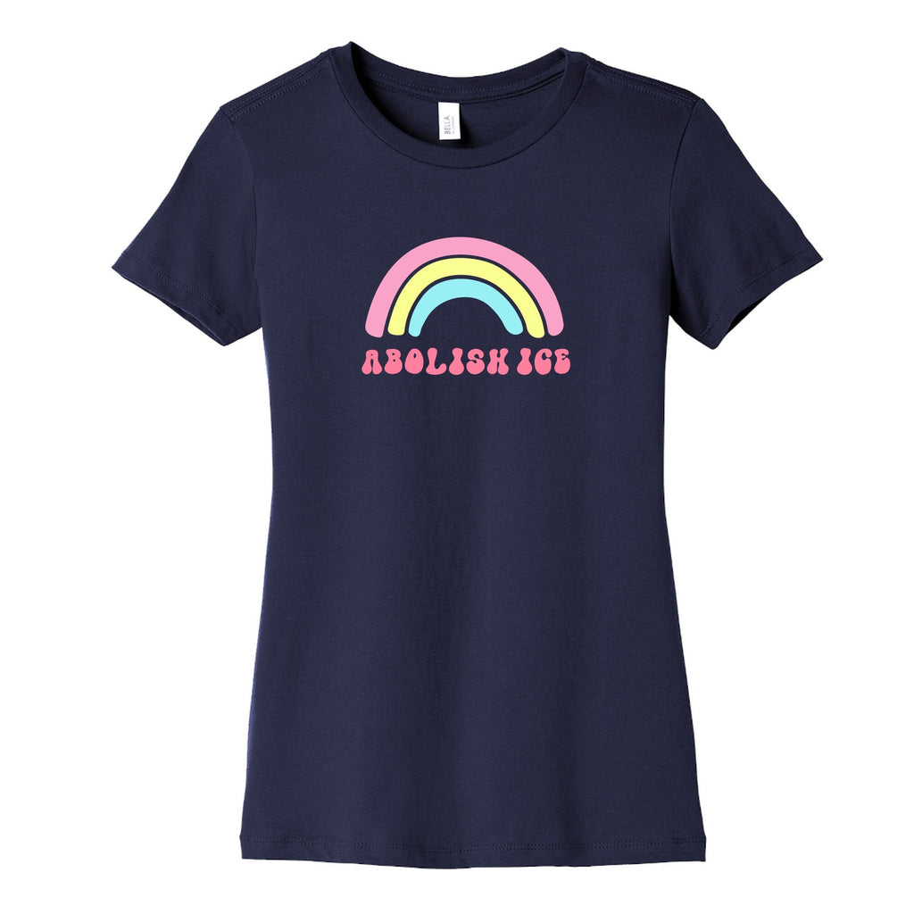 Abolish ICE Rainbow Womens Cotton Tee