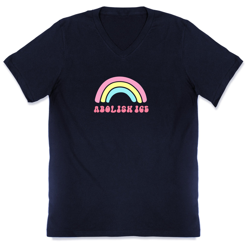 Abolish ICE Rainbow V-Neck