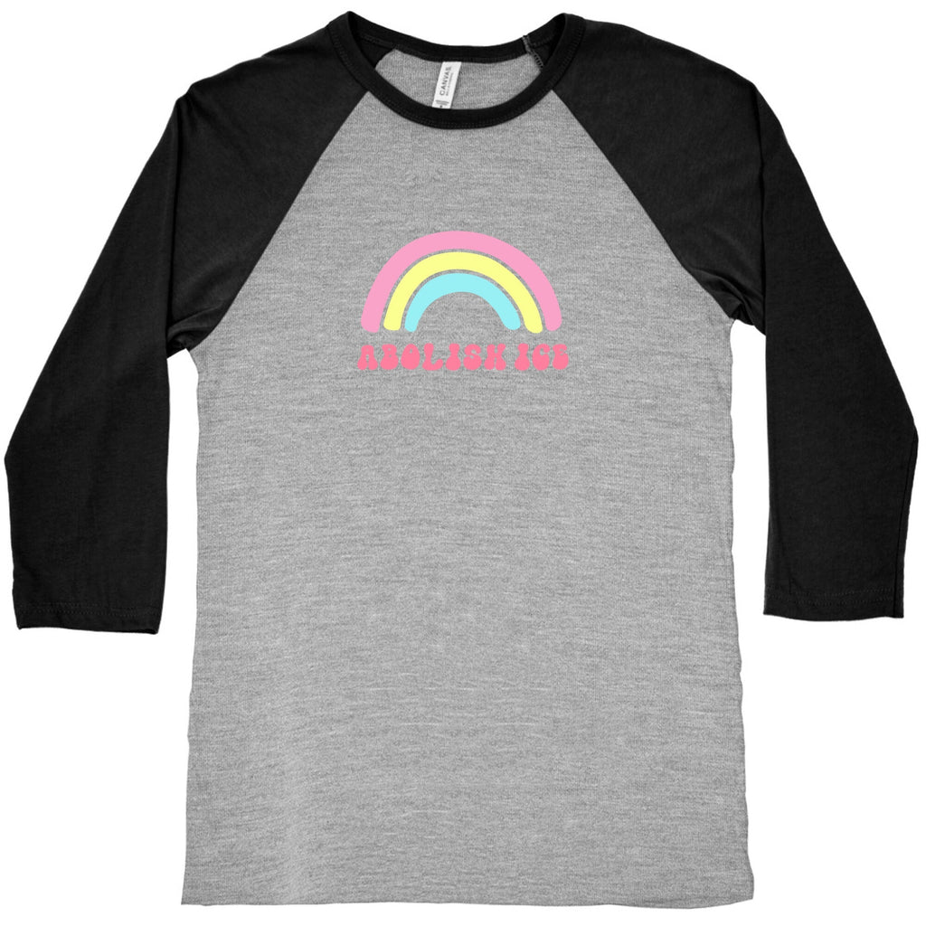 Abolish ICE Rainbow Baseball Tee