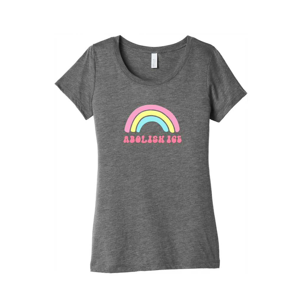 Abolish ICE Rainbow Womens Triblend Tee