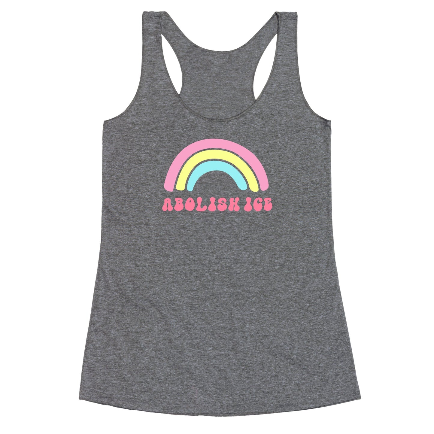 Abolish ICE Rainbow Racerback Tank