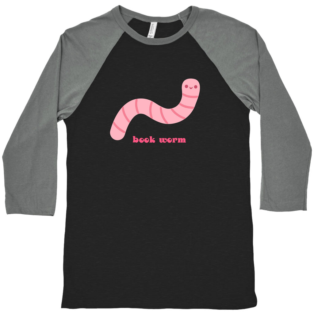 Book Worm Baseball Tee