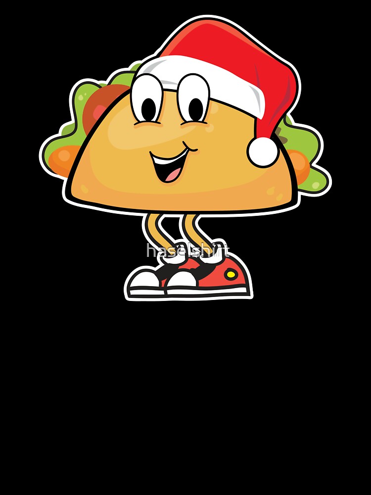Santa Hat Taco Christmas Xmas Holiday Gift by haselshirt