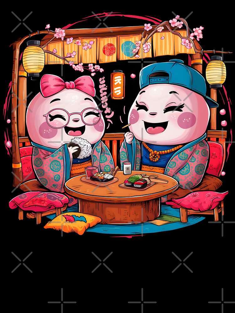 CUTE KAWAII ANIME SUSHI ASIAN SMILING FUN by madevdine