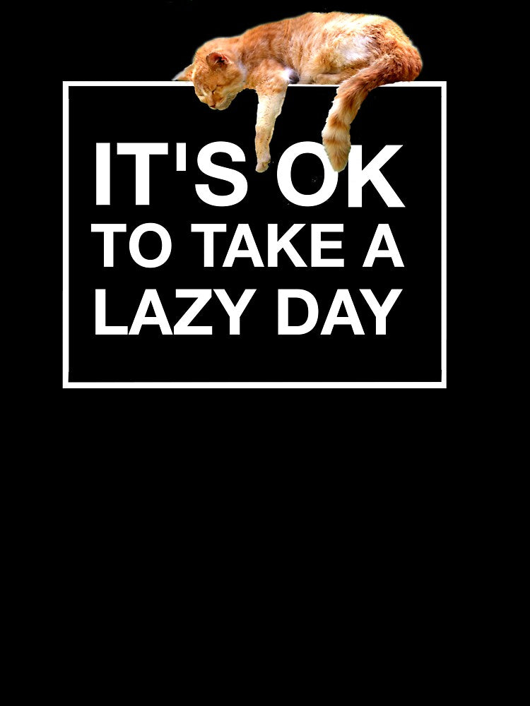 CAT LOVERS LAZY DAY, IT'S OK TO TAKE A LAZY DAY by Danicus666