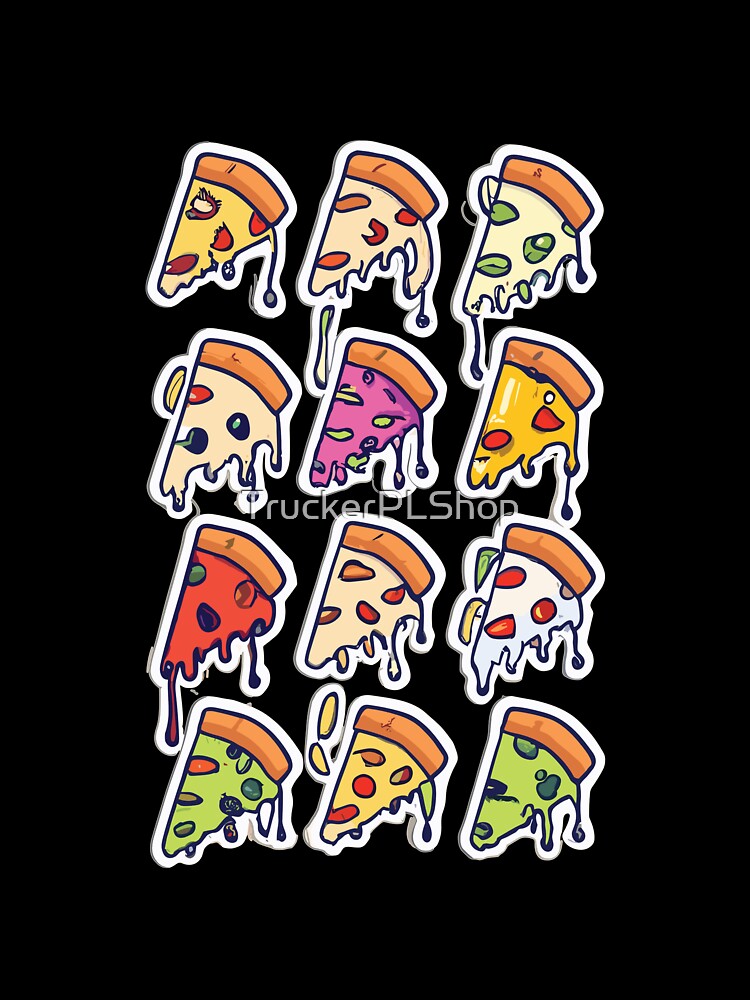 Cute triangle of pizza set by TruckerPLShop