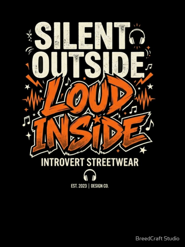 Silent Outside, Loud Inside – Introvert Streetwear Design by AGawas