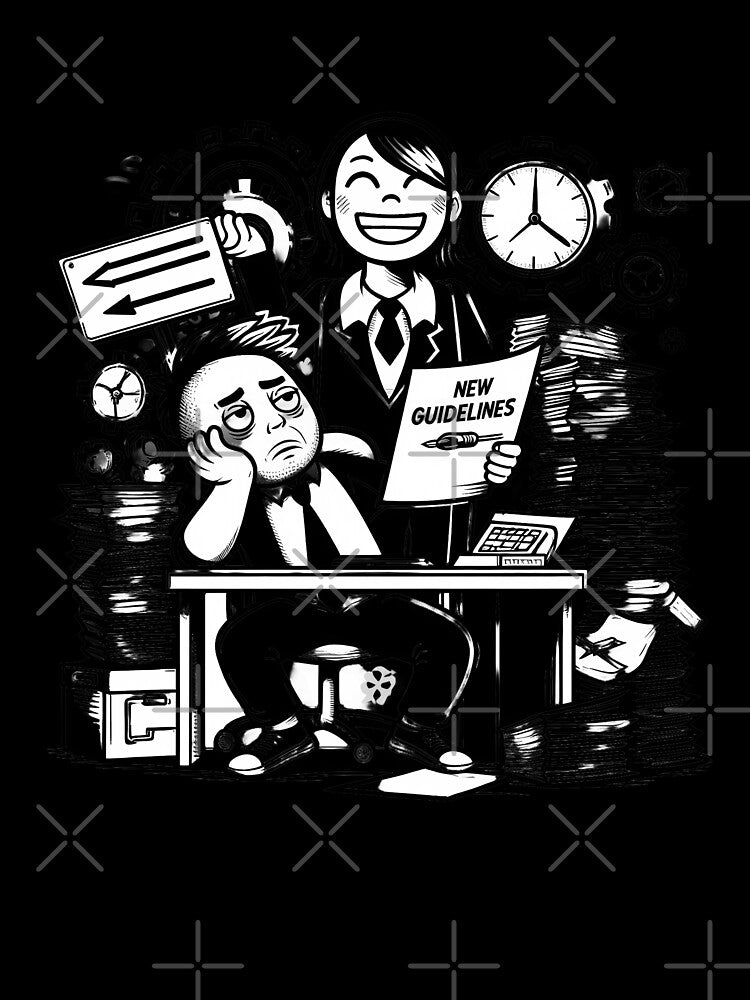 Corporate Paperwork Chaos Illustration by NUTMA Design