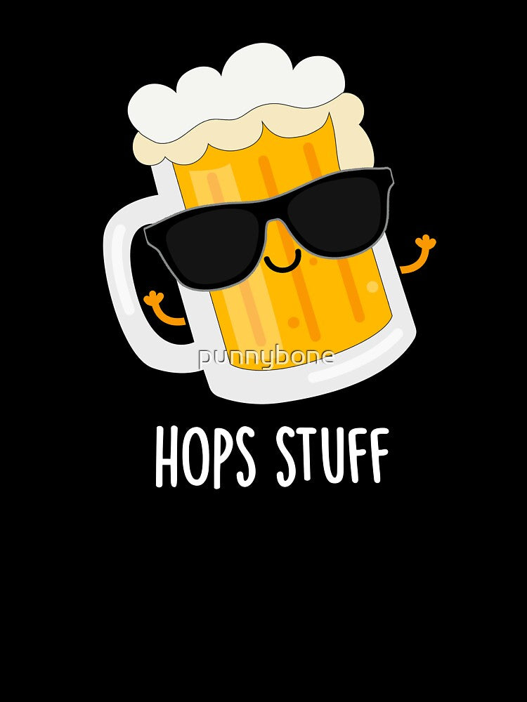 Beer-ed Funny Beer Beard Pun (Dark BG) by punnybone