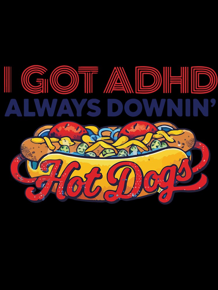 Always Downin Hot Dogs Funny Vintage Food Lover Retro Cartoon Design by kiralynstration
