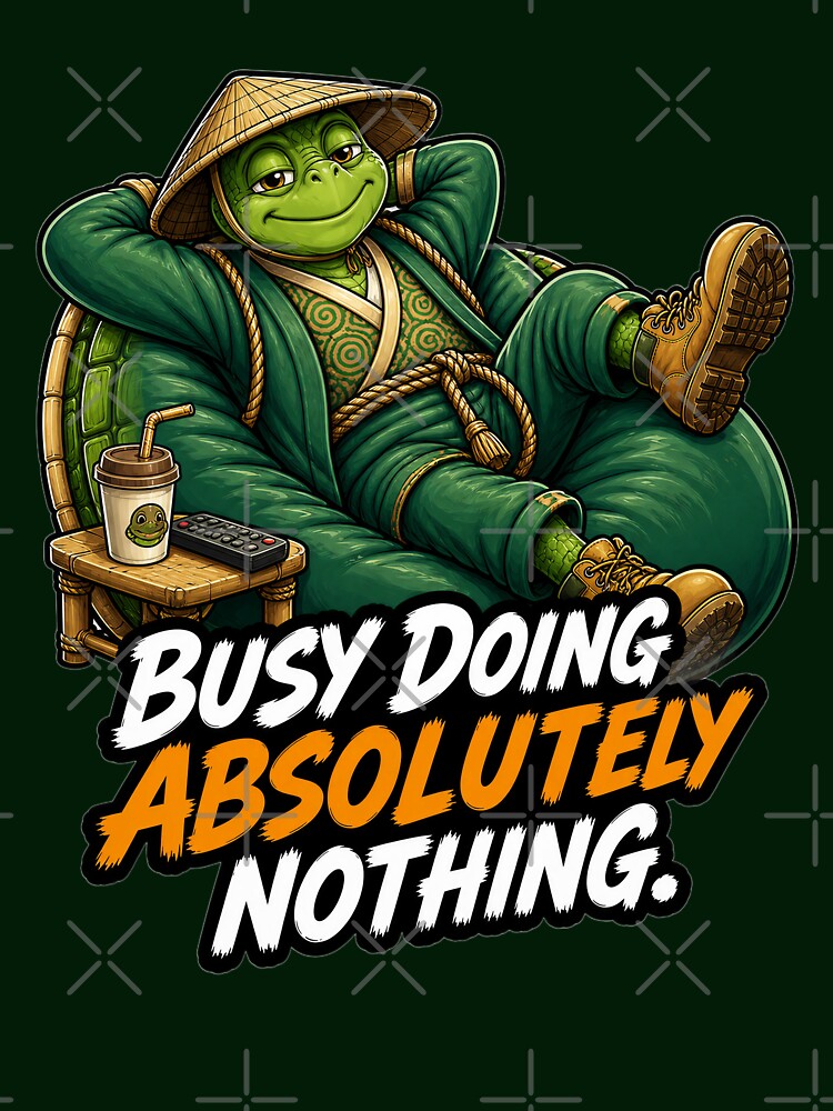 Busy Doing Absolutely Nothing - Lazy Yokai Turtle by Threadnovax
