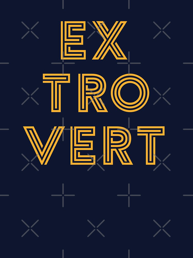 Extrovert - Yellow Print by teeworthy
