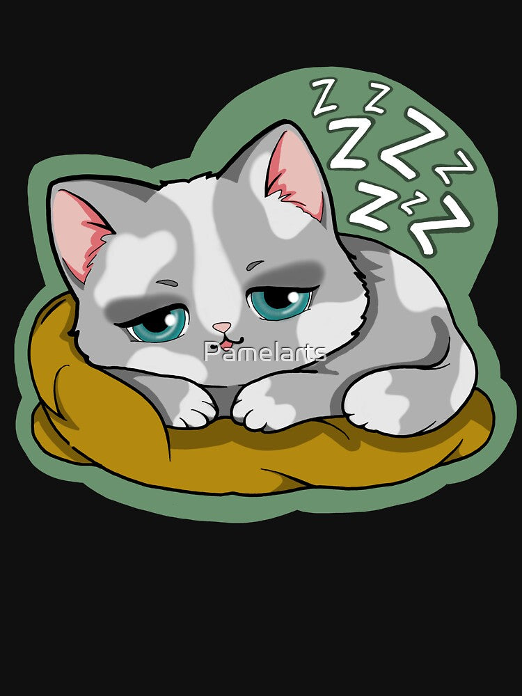 Cute sleepy cat by Pamelarts