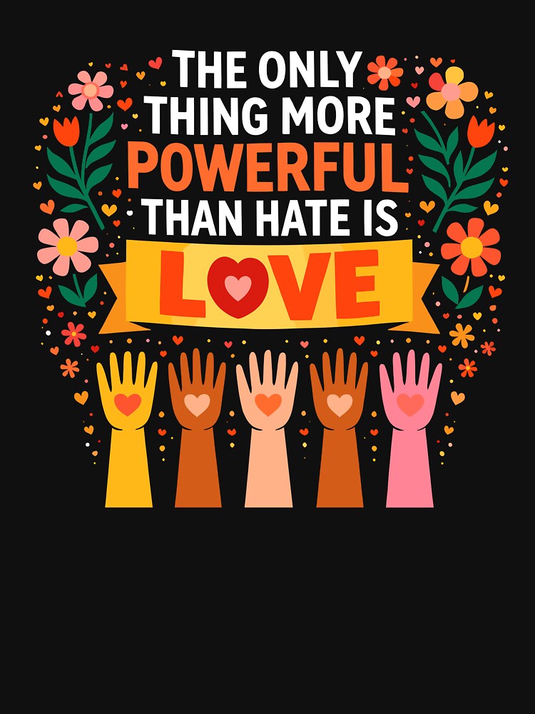 The Only Thing More Powerful Than Hate is Love by VibeWear2026