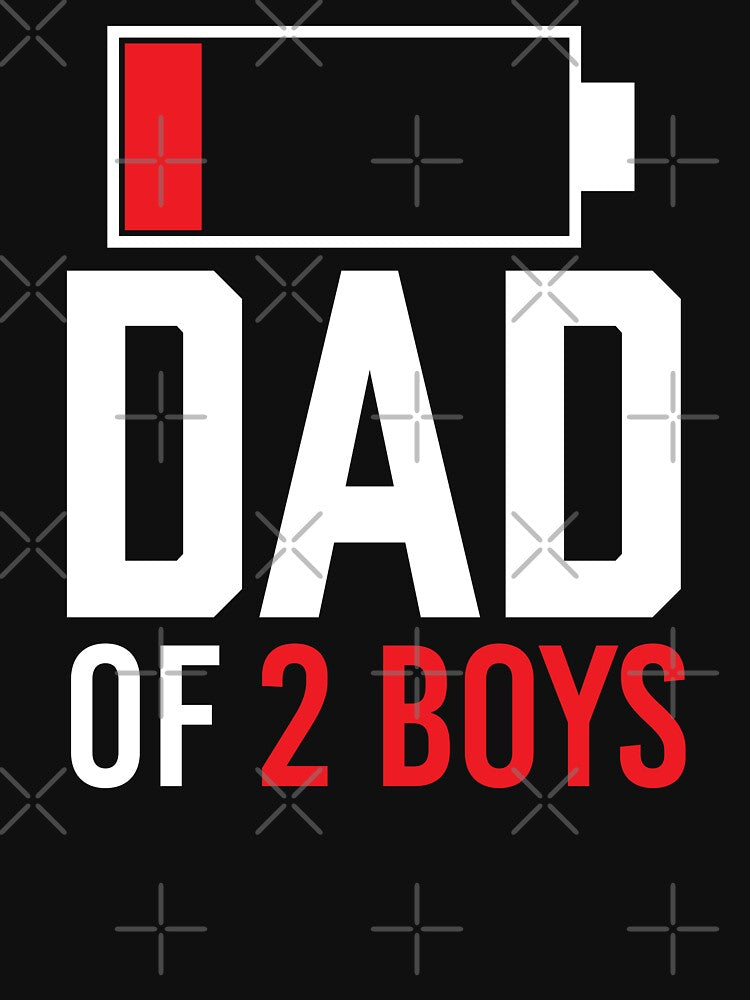 Dad of 2 Boys Shirt. Father's day Shirt. Funny Dad Sticker. Dad Socks. Gift for Father. Funny Husband Shirt. Gift for him. Papa Shirt Gift. Boys Gift. by Aknarin Thika