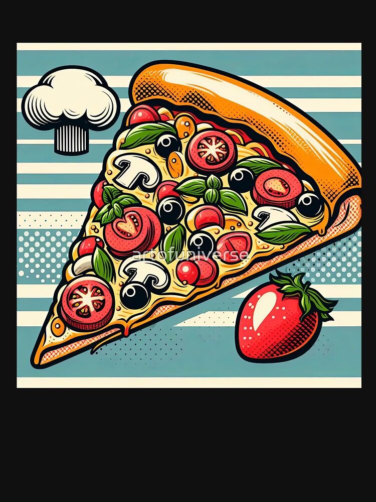 Slice of Pizza Pop Art Style by artofuniverse