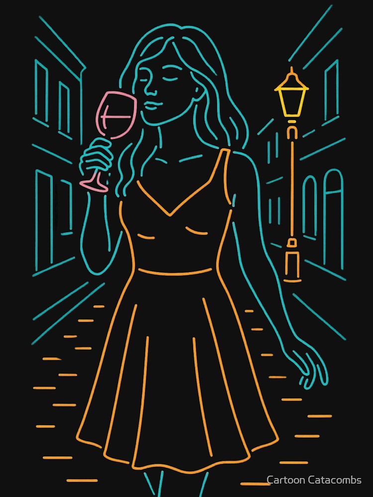 Neon Streets and Wine by Cartoon Catacombs